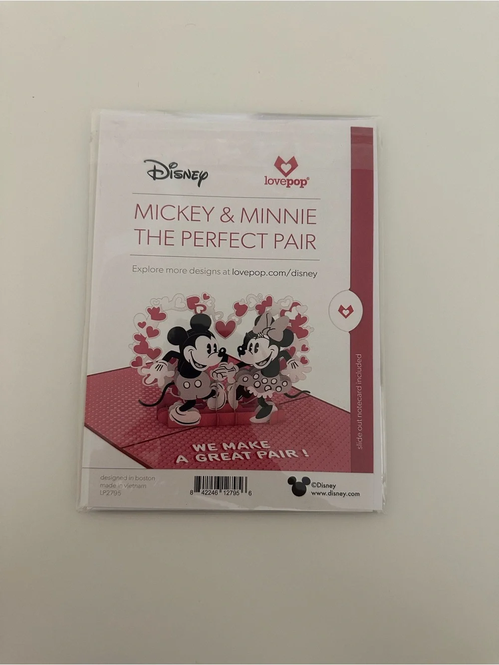 [Disney x Lovepop] Mickey & Minnie The Perfect Pair Pop Up Card, 5x7-3D